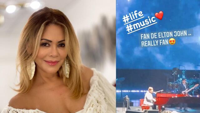 Gisela Valcárcel disfrutó del concierto de Elton John en Miami | VIDEO
