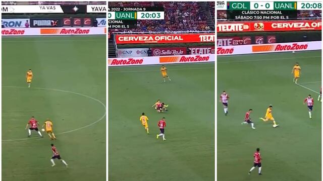 Ormeño perdió la pelota y luego trató de cortar con falta: su acción generó el gol de Tigres