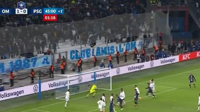 Cabezazo y para adentro: Sergio Ramos anota el 1-1 del PSG vs. Marsella por la Copa de Francia | VIDEO