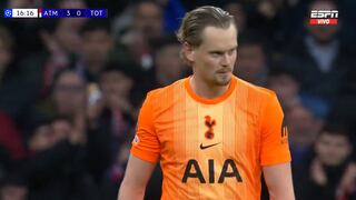 Antonín Kinský cometió dos errores y fue sustituido a los 17 minutos en el Atlético Madrid vs Tottenham por Champions League | VIDEO