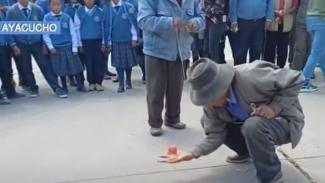 Ayacucho: adultos mayores celebraron su día mostrando sus habilidades con el trompo | VIDEO