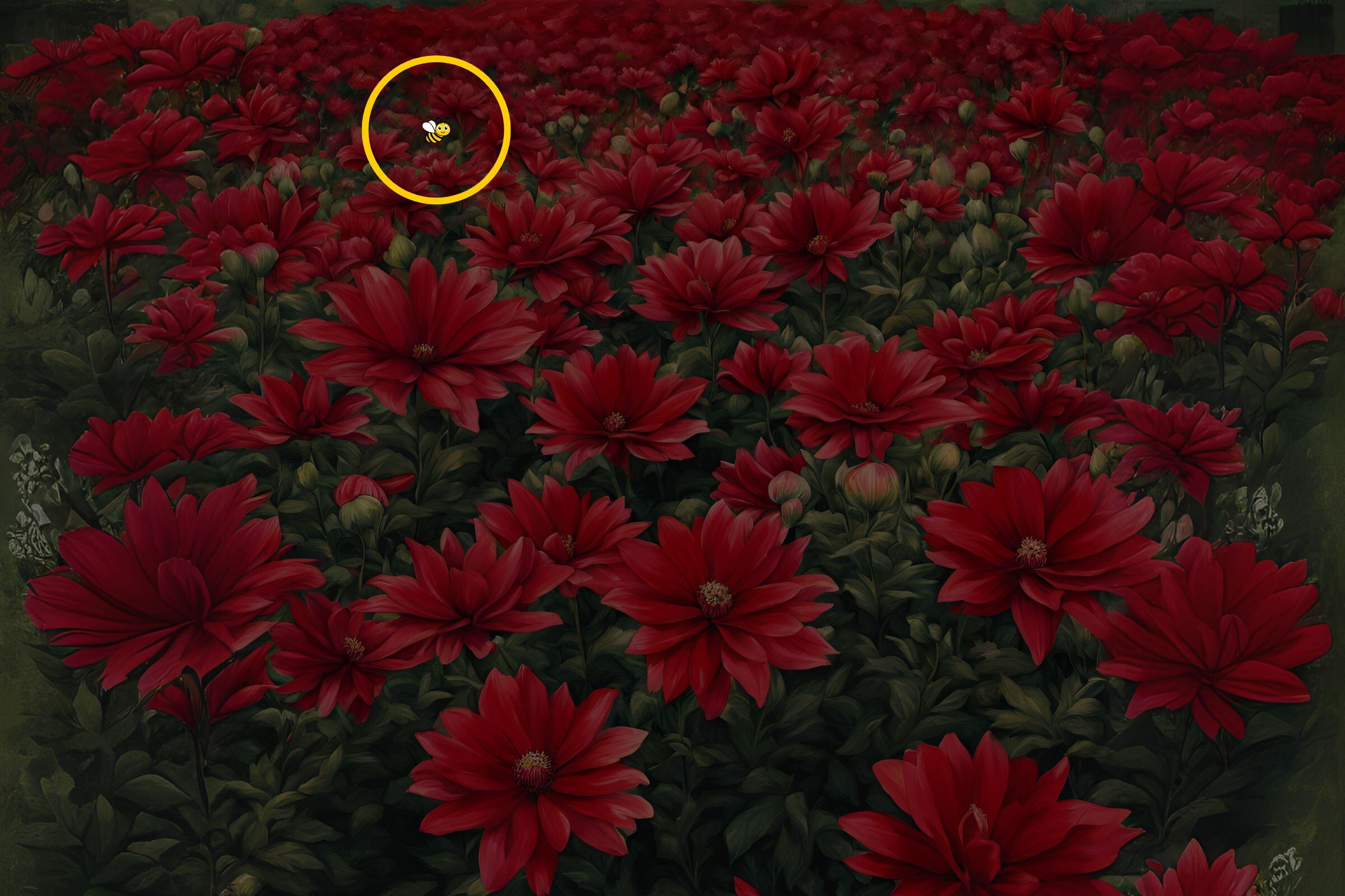 Reto visual: no era tan simple determinar dónde se ubicaba la abeja. (Foto: Mag)