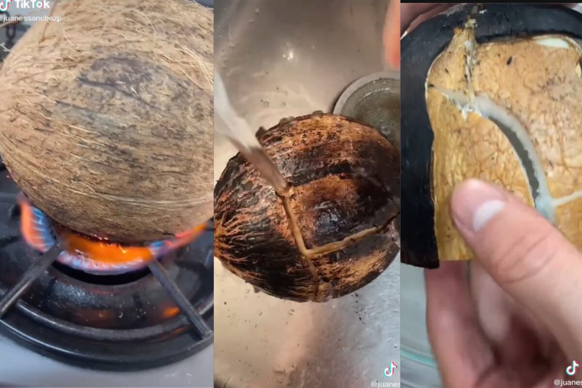 Consigue abrir un coco en simples pasos. (Foto: TikTok/juanessanchezp).