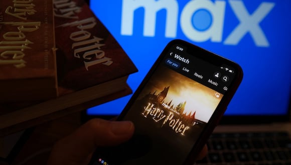 Esta foto ilustrativa muestra el anuncio de la serie de Harry Potter en la plataforma de servicio de streaming Max. (Foto de Chris Delmas / AFP)