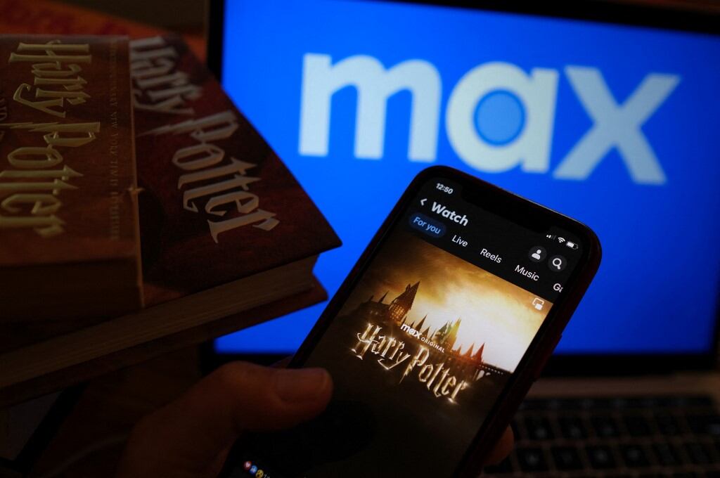 Esta foto ilustrativa muestra el anuncio de la serie de Harry Potter en la plataforma de servicio de streaming Max. (Foto de Chris Delmas / AFP)