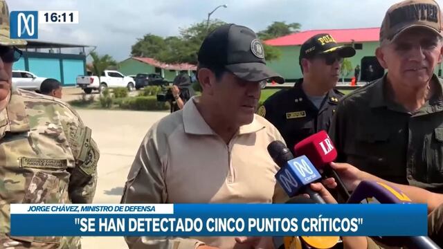 Ministro de Defensa sobre control en la frontera con Ecuador: “Se han detectado cinco puntos críticos” | VIDEO