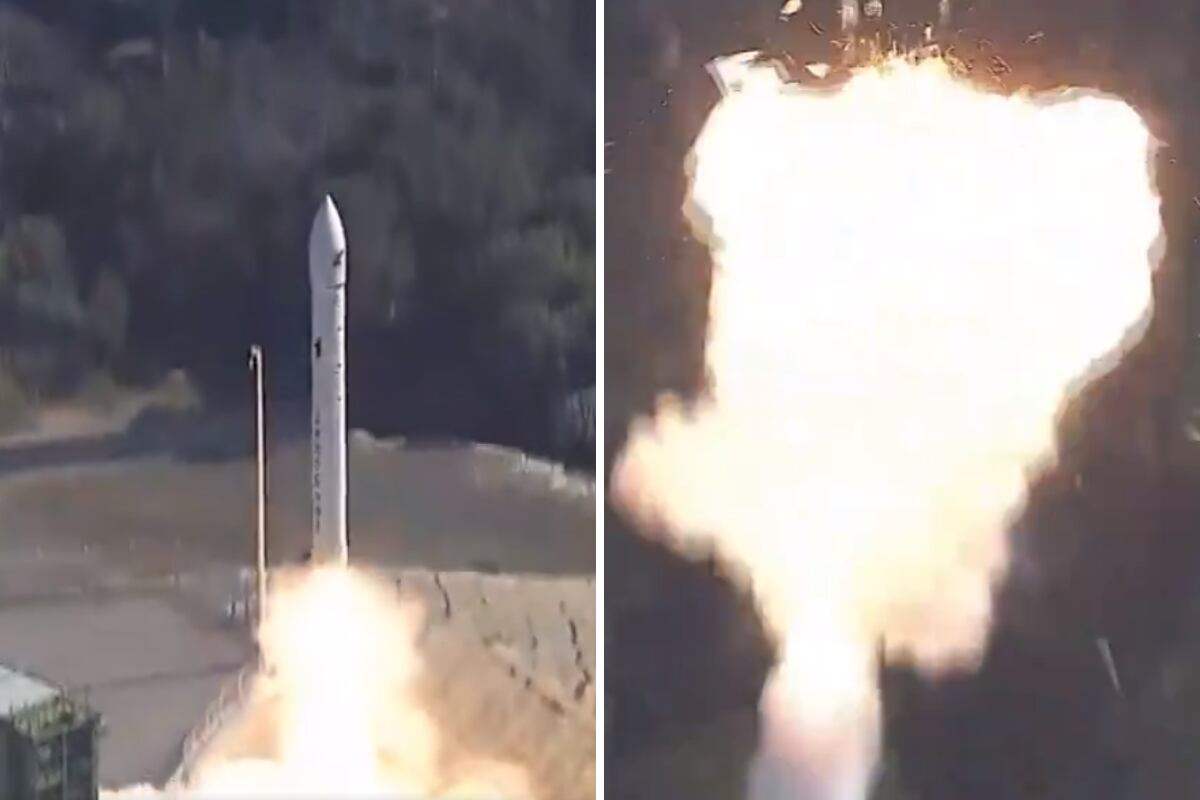 El cohete japonés Kairos, que explotó durante su lanzamiento al espacio en una plataforma de Kushimoto, Wakayama, oeste de Japón, el 13 de marzo de 2024. (Capturas de Twitter/X @BNONews)
