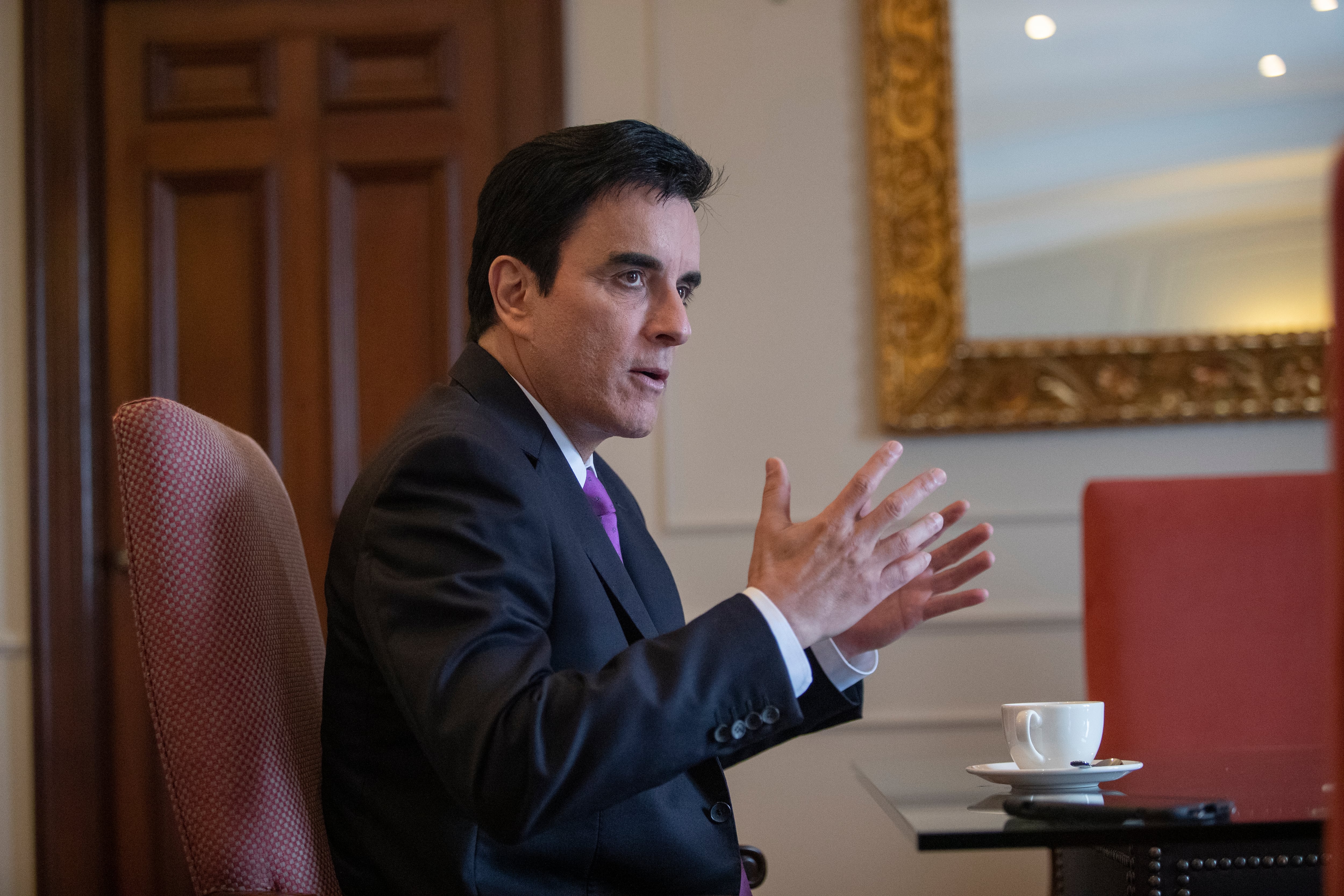 Carlos Espá, presidente del partido Sí Creo, en entrevista con El Comercio. Foto: GEC / Hugo Pérez