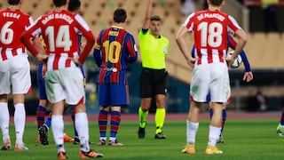 Barcelona vs. Athletic Club: Lionel Messi fue expulsado luego de golpear en el rostro a Villalibre | VIDEO