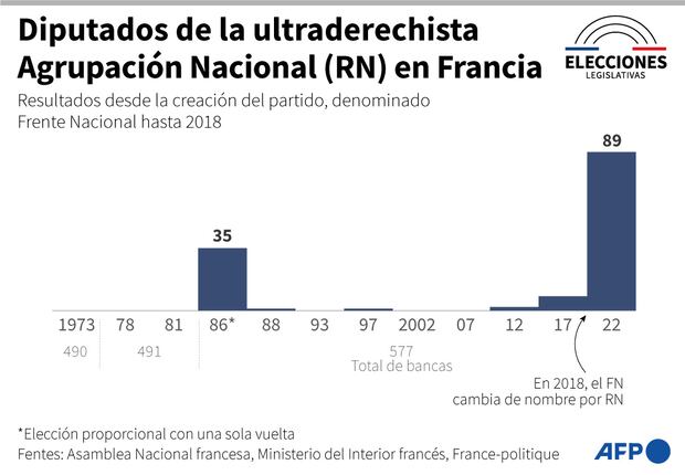 Los diputados de Agrupación Nacional. (AFP).
