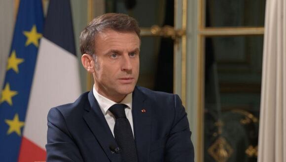 Emmanuel Macron habló con la BBC en una entrevista exclusiva en París.