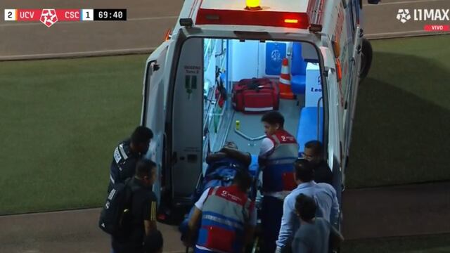 Sporting Cristal vs. César Vallejo: Yoshimar Yotún es trasladado en ambulancia tras lesión | VIDEO