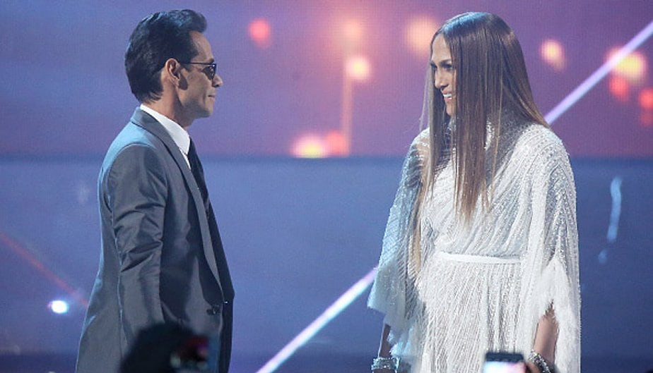Jennifer Lopez y Marc Anthony, en la comentada noche del Latin Grammy. (Foto: Getty Images)