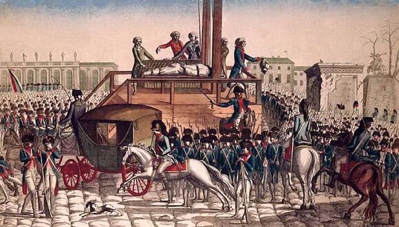 Una ilustración de la ejecución del rey Luis XVI. (Foto: Archivo)