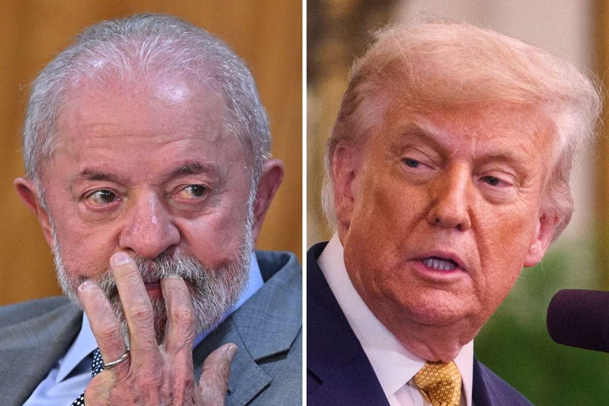 El presidente de Brasil, Luiz Inácio Lula da Silva; y el mandatario de Estados Unidos, Donald Trump. (Fotos de Andre BORGES / EPA/Will OLIVER / EFE)