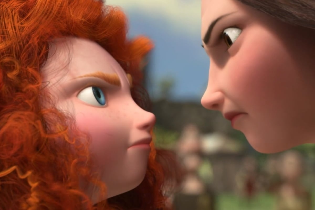 Mérida y su madre discutiendo en "Valiente" (Foto: Disney)
