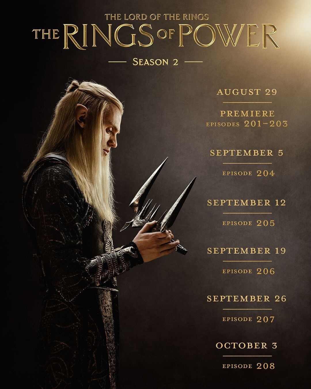 Cronograma de estreno de los episodios de la temporada 2 de "El señor de los anillos: Los anillos de poder" (Foto: Amazon Studios)