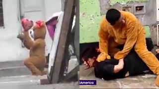 SMP: Policía se disfraza de oso de San Valentín para capturar a mujer acusada de vender drogas | VIDEO 