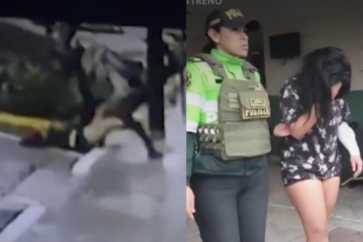 Según la policía, Lismaris Gabriela Campiglia se dedicaría al cobro de cupos cerca al Centro Comercial Risso. Foto: composición EC/captura América Noticias