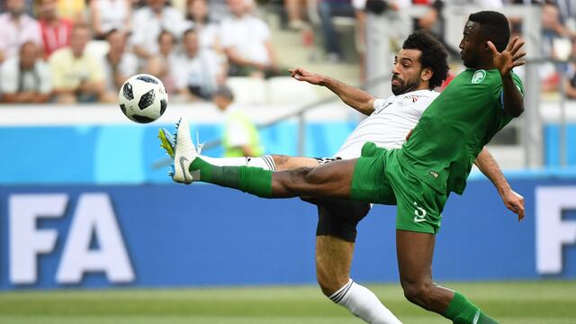 Egipto vs. Arabia Saudita: Mohamed Salah abrió el marcador del partido