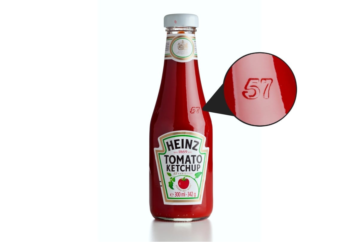 El número "57" en las botellas de kétchup Heinz no está ahí por casualidad. | Crédito: iStock