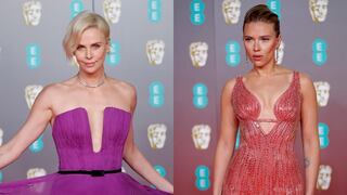 BAFTA 2020 : Charlize Theron y Scarlett Johansson ponen color en medio del negro que dominó la alfombra roja