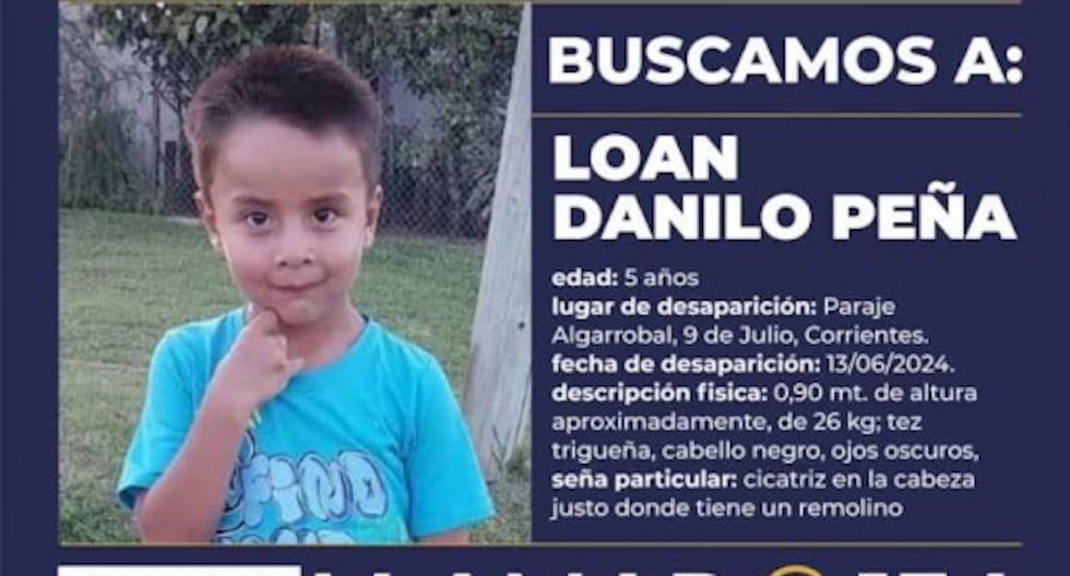 Loan Danilo Peña, el niño desaparecido en Argentina.