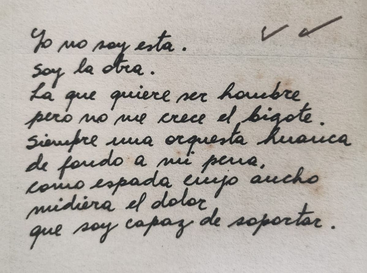 Un poema del libro "Todo significa sed" de Lucía Ocampo (1957-2001). (Pesopluma)
