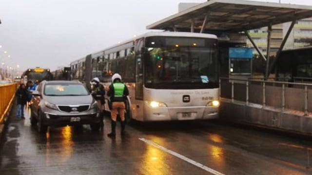 Conductores que usen indebidamente el carril del Metropolitano tendrán que pagar una multa de S/428: Solo estos vehículos pueden usarlo