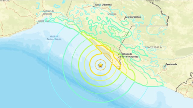 México: Fuerte sismo de magnitud 7.4 se registró frente a las costas de Chiapas