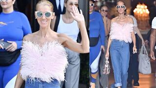 Celine Dion y el look que trajo de vuelta la tendencia de plumas | FOTOS