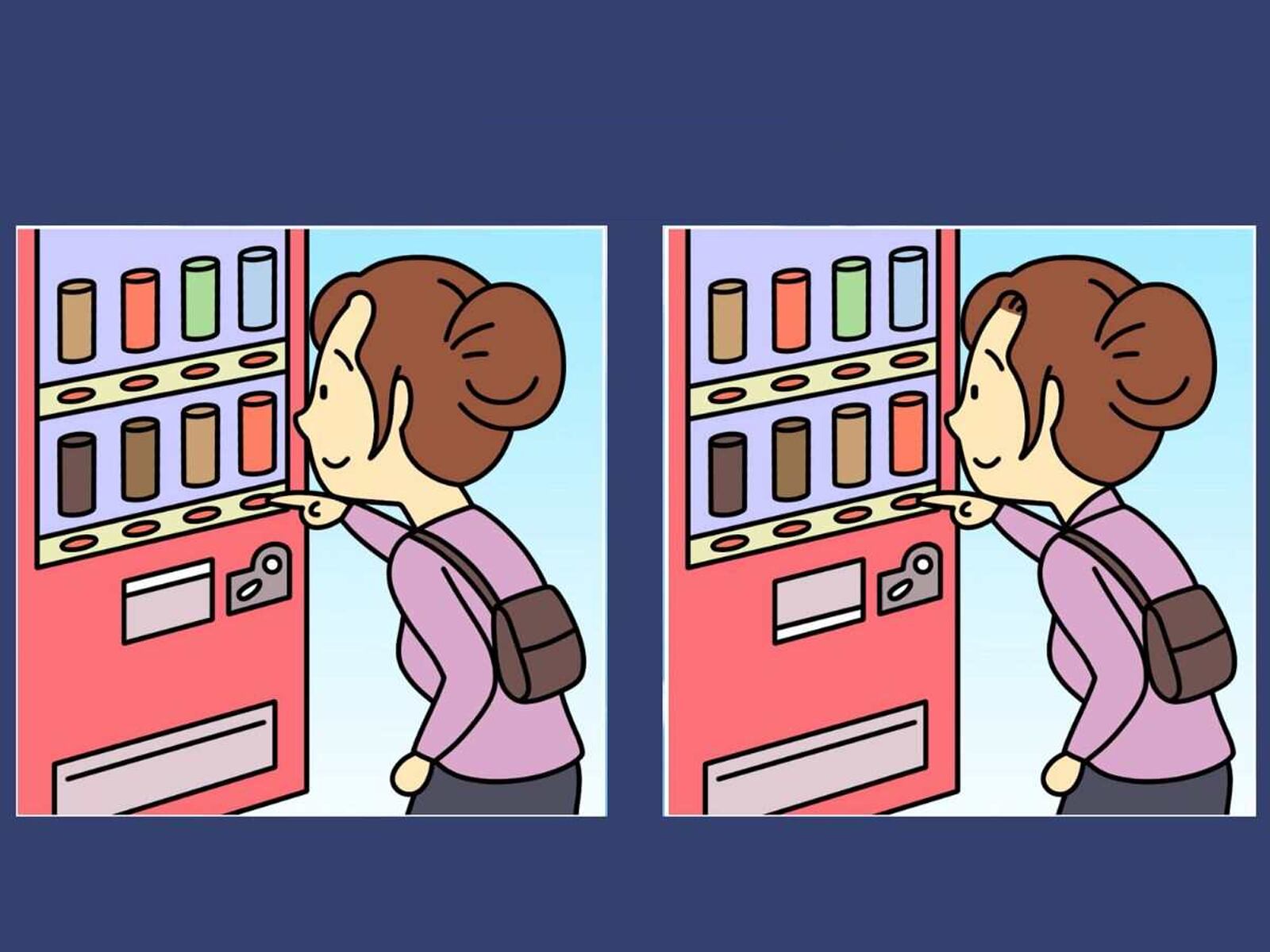 RETO VISUAL | Observa atentamente las dos imágenes de las máquinas expendedoras que aparecen a continuación y encuentra las 3 sutiles diferencias en un tiempo máximo de 35 segundos. | jagranjosh