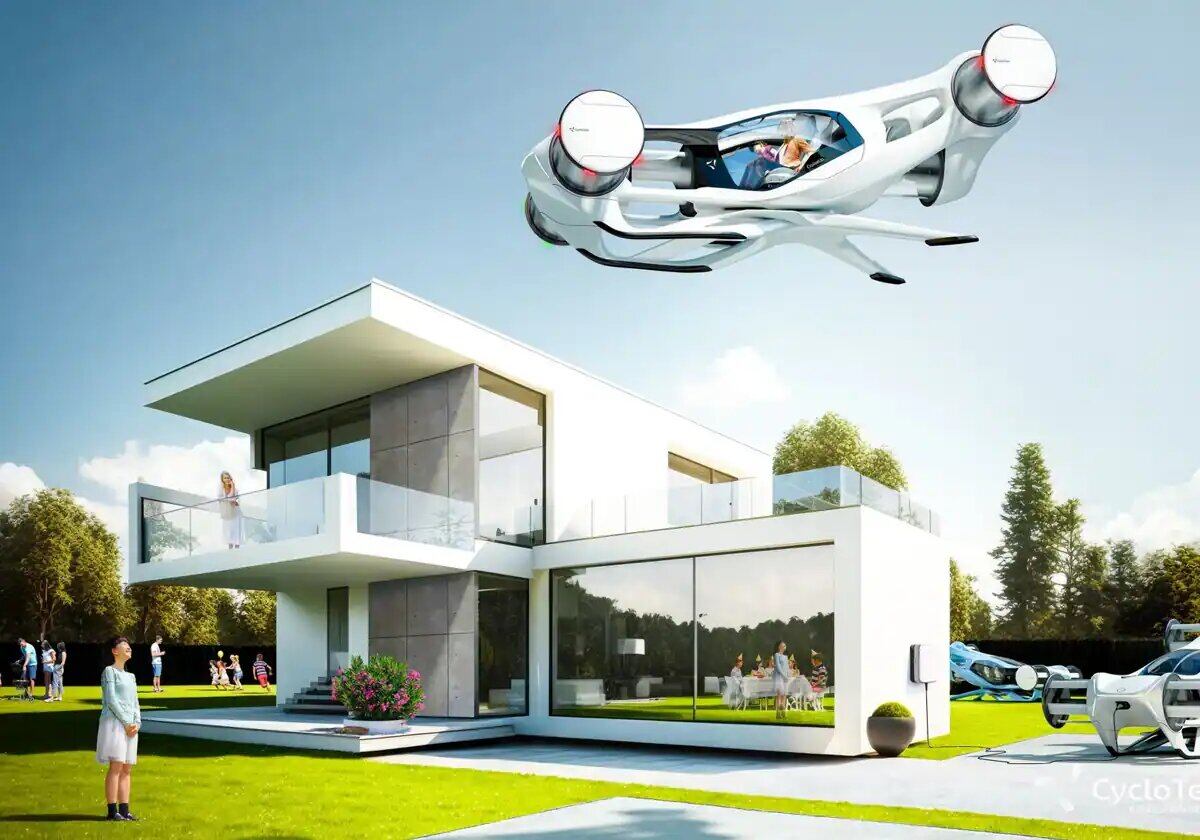 Así sería viajar en el futuro con los autos voladores de CycloTech. (Foto: abc.es)