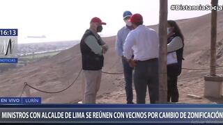 Lurín: alcalde de Lima se reunió con ministros de Cultura, Vivienda y del Ambiente por cambio de zonificación