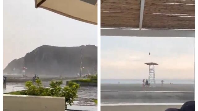 Mala: Reportan lluvia acompañada de truenos en la playa Las Totoritas, al sur de Lima