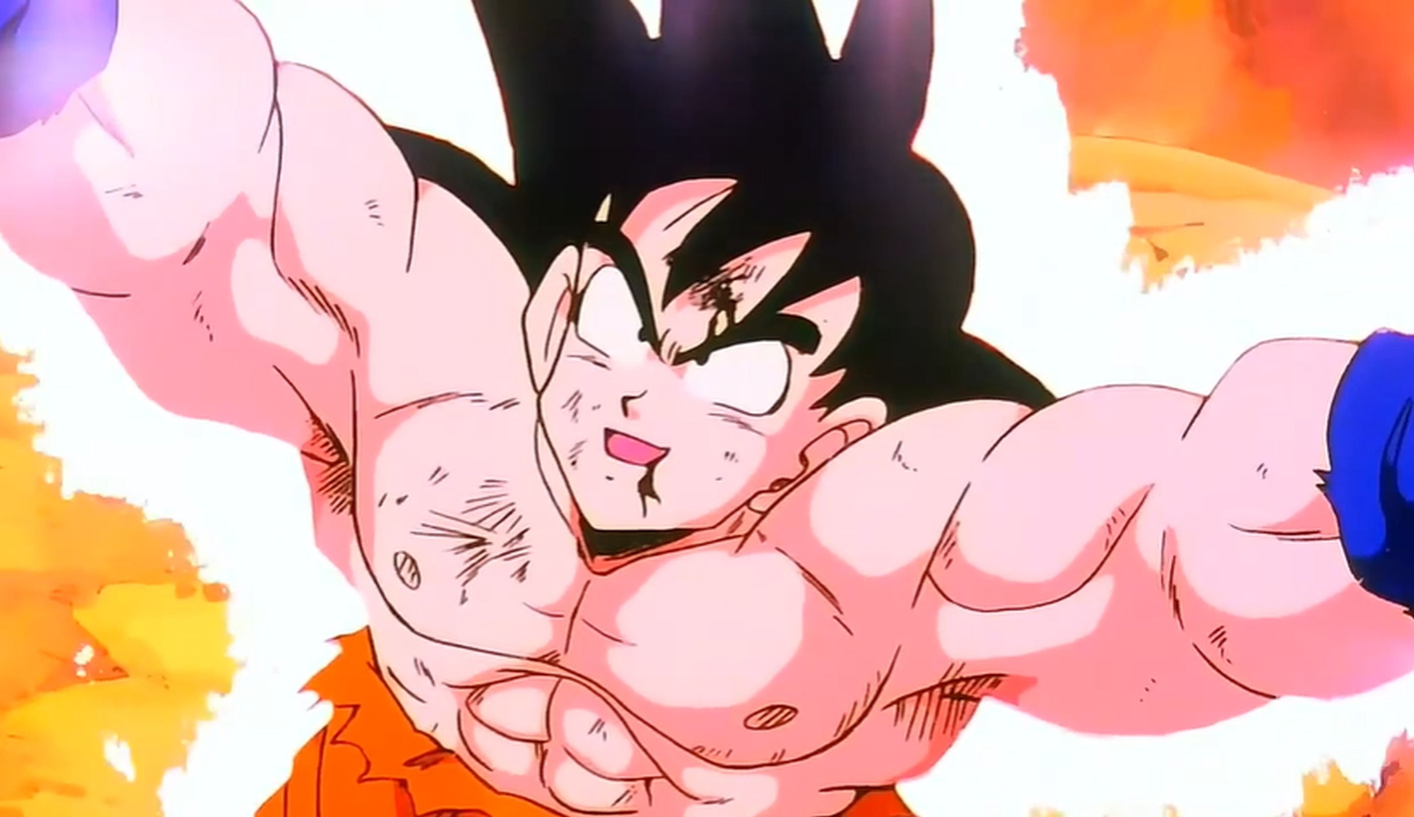 El momento en que ‘Gokú’ hace la ‘Genkidama’ por primera vez en una pelea. Fue durante su enfrentamiento con ‘Vegeta’. (Foto: Toei Animation)