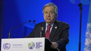 COP26: Antonio Guterres advierte que el mundo sigue a las puertas de una “catástrofe climática” 