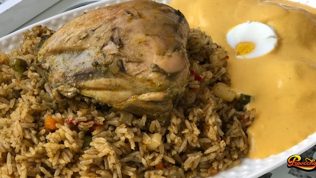 Un arroz con pollo con toque chiclayano y el infaltable zapallo loche
