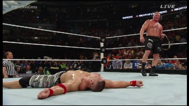 Brock Lesnar retuvo el título de la WWE ante John Cena