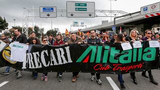 Italia: Alitalia cancela el 60% de sus vuelos por huelga