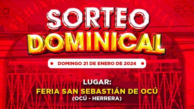 Resultados Lotería Nacional de Panamá del domingo 21 de enero