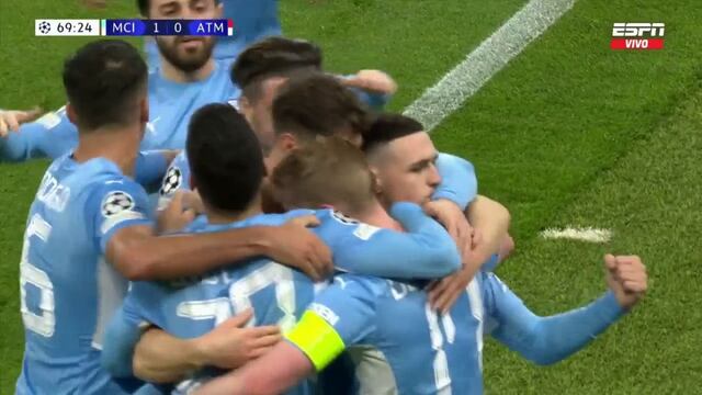 Rompió la muralla del Atlético: De Bruyne cruzó la pelota para anotar el 1-0 de Manchester City | VIDEO