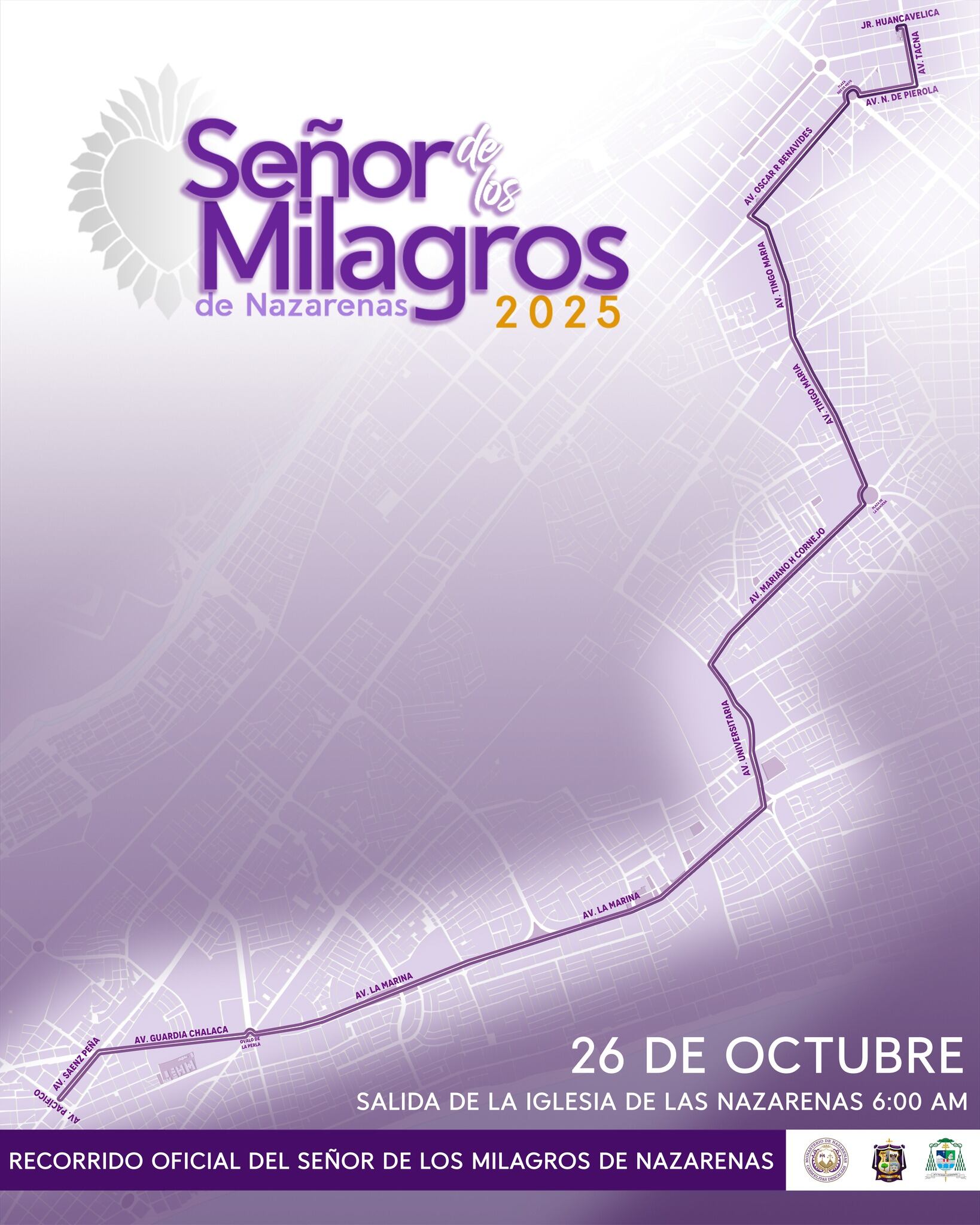 Ruta del recorrido extraordinario al Callao del 26 de octubre | HSMN