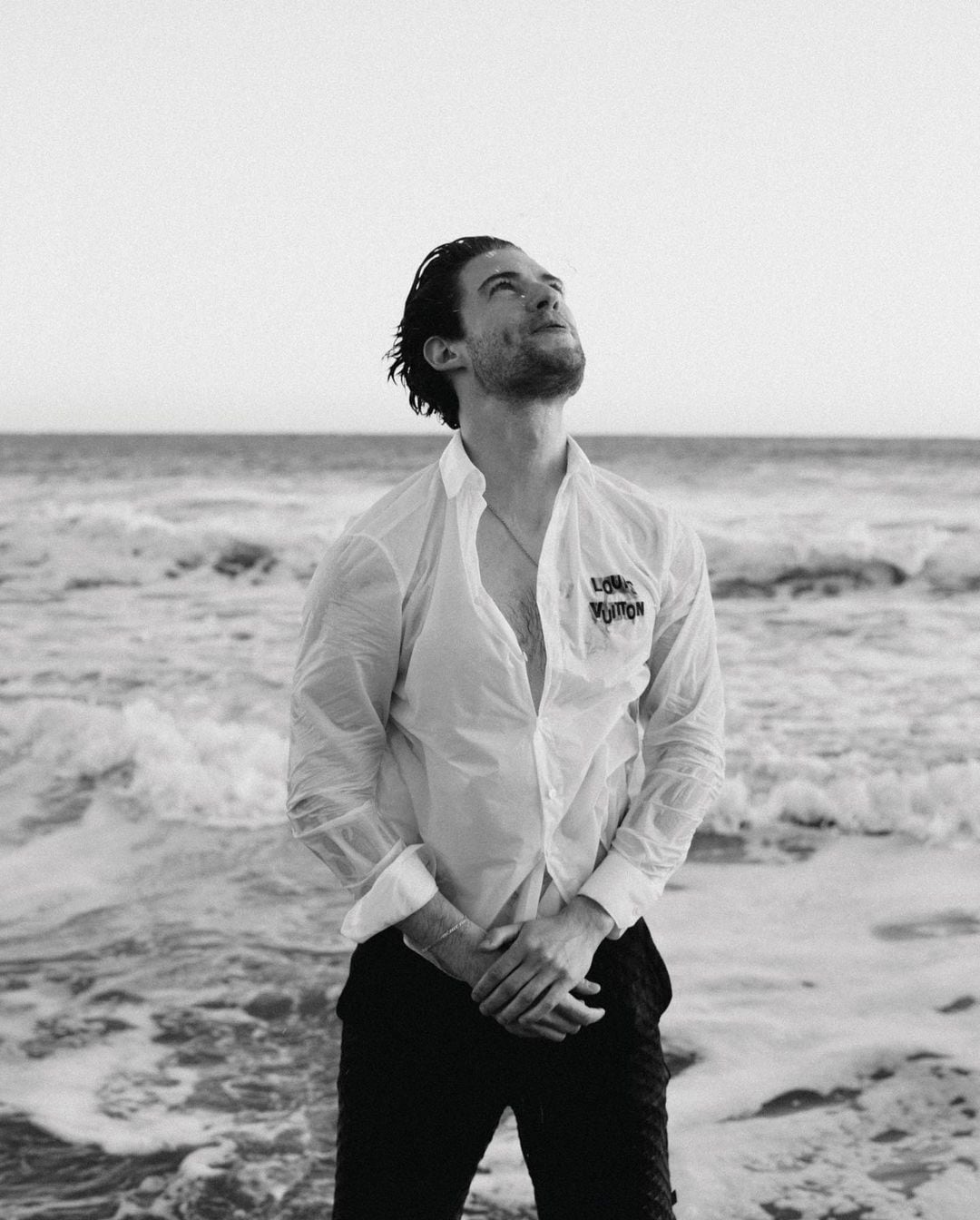 Una instantánea en blanco y negro del intérprete (Foto: David Corenswet / Instagram)