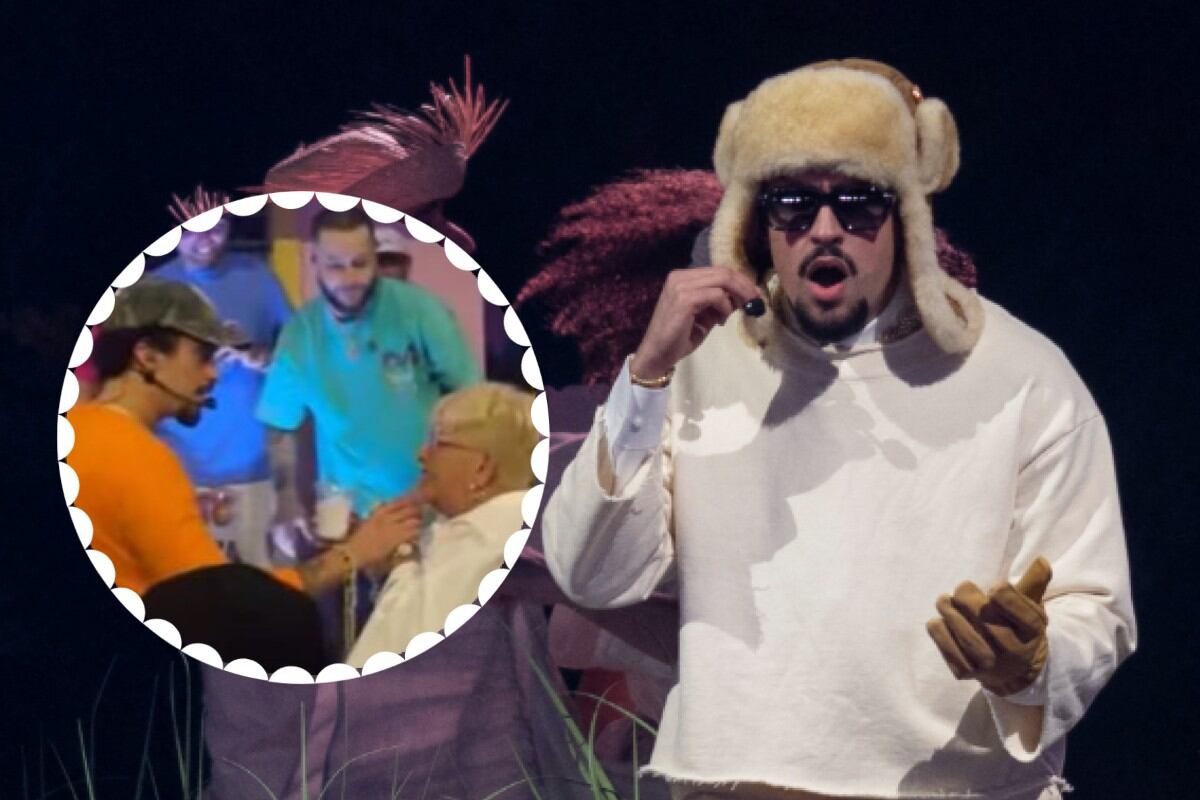 Dorca Rivera se convirtió en el centro de atención en la residencia de Bad Bunny al ser invitada por él para subir al escenario. (Foto: AFP / @edgardomedina TikTok)