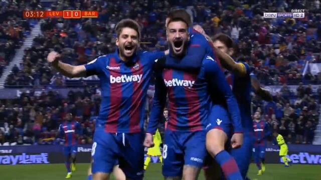FC Barcelona vs. Levante EN VIVO: así fue el cabezazo de Erick Cabaco en contra de los azulgranas | VIDEO