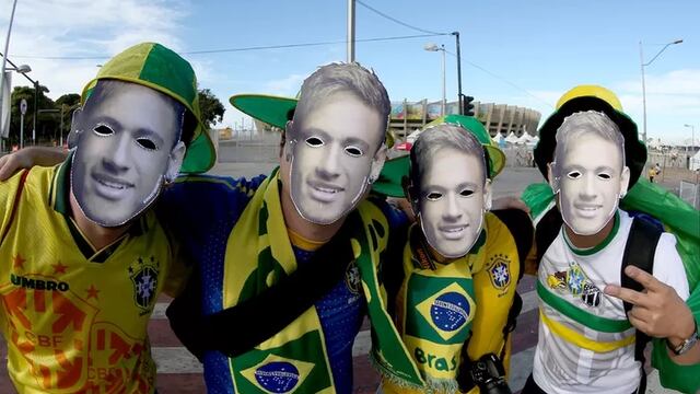 Brasil vs. Alemania: máscaras de Neymar acaparan el Mineirao