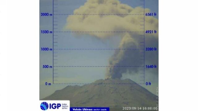 Volcán Ubinas: reportan nueva explosión de 2.500 metros de altura