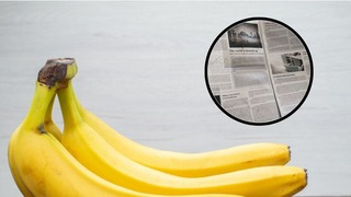 Cómo conservar los plátanos con papel de periódico