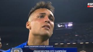 Sin consuelo: el llanto de Lautaro Martínez tras perder la final de Champions con Inter | VIDEO